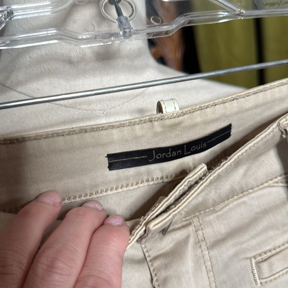Beige and Tan Patchwork Pants - Picture 2 of 7